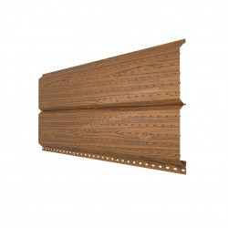 Софит металл МП 0,5 L-брус Ecosteel Textur (Золотой Дуб)