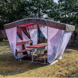 Чехол для беседки Агросфера – Тюльпан красно-белый