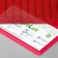 Сотовый поликарбонат Agrolux 10 мм (плотность 1,05) красный 2,1х6м