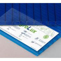 Сотовый поликарбонат Agrolux 10 мм (плотность 1,05) синий 2,1х6м