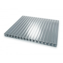 Сотовый поликарбонат Pronto плотность 1,4 кг/м.кв,  (8 мм, серебро) 2,1*6 м