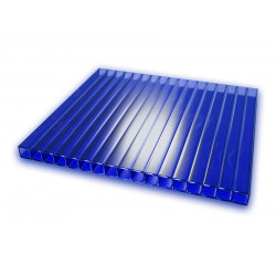Сотовый поликарбонат Pronto плотность 1,55 кг/м.кв,  (10 мм, синий) 2,1*6 м