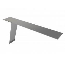 Планка карнизная фальц Grand Line 130х80 0,5 Satin RAL 9006, 2м