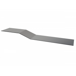 Планка крепежная фальц Grand Line 0,5 Satin RAL 9006, 2м