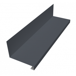 Планка примыкание нижнее к трубе фальц Grand Line 0,5 Satin Matt RAL 7024, 2м