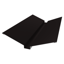 Планка ендовы верхней 115х30х115 0,5 Satin с пленкой RAL 9005 (2м)