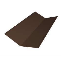 Планка ендовы нижней 300х300 0,5 Satin с пленкой RAL 8017 (2м)