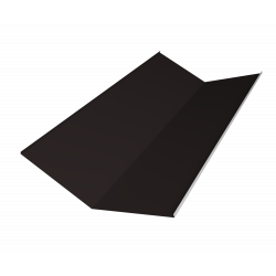 Планка ендовы нижней 300х300 0,5 Satin с пленкой RAL 9005 (2м)