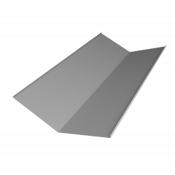 Планка ендовы нижней 300х300 0,5 Satin RAL 9006, 2м