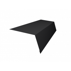 Планка карнизная 100х65 0,5 Satin с пленкой RAL 9005 (2м)