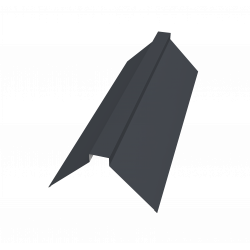 Планка конька плоского 115х30х115 0,5 Satin Matt TX RAL 7024 (2м)