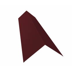 Планка конька плоского 145х145 0,5 Satin с пленкой RAL 3005 (2м)