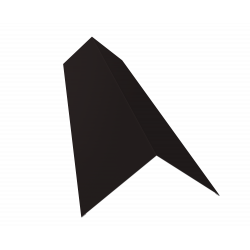 Планка конька плоского 145х145 0,5 Satin с пленкой RAL 9005 (2м)