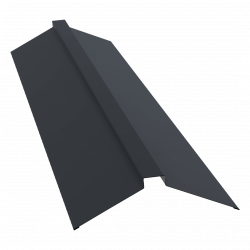 Планка конька плоского 150х40х150 0,5 PE с пленкой RAL 7024 (2м)