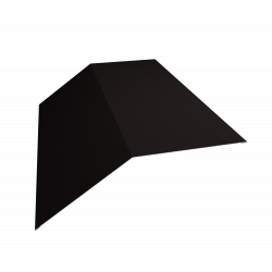 Планка конька плоского 190х190 0,5 Satin Matt TX RAL 9005 (2м)