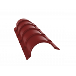 Планка конька полукруглого 0,5 Satin с пленкой RAL 3011 (1,97м)