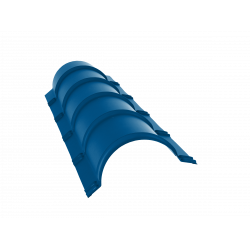 Планка конька полукруглого малого 0,5 Satin с пленкой RAL 5005 (1,97м) 