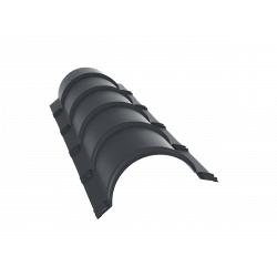 Планка конька полукруглого 0,5 Satin Matt с пленкой RAL 7024 (1,97м)