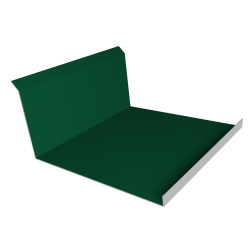 Планка примыкания нижняя 20х122х260х15 0,5 PE с пленкой RAL 6005 (2м)