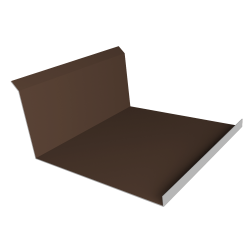 Планка примыкания нижняя 20х122х260х15 0,5 PE с пленкой RAL 8017 (2м)