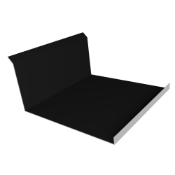 Планка примыкания нижняя 20х122х260х15 0,5 Satin Matt TX RAL 9005 (2м)