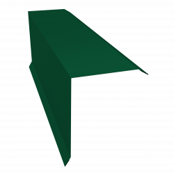 Планка торцевая 150х100 0,5 PE с пленкой RAL 6005 (2м)