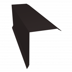 Планка торцевая 150х100 0,5 Satin с пленкой RAL 9005 (2м)