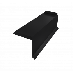 Планка торцевая сегментная 20мм Правая 0,5 Satin с пленкой RAL 9005