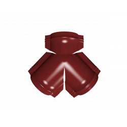 Тройник Y - образный для полукруглого конька малого 0,5 Satin RAL 3011