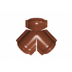 Тройник Y - образный для полукруглого конька 0,5 Satin RAL 8004