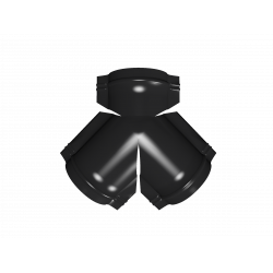 Тройник Y - образный для полукруглого конька 0,5 Velur X RAL 9005