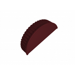 Заглушка малого конька торцевая 0,5 Satin RAL 3005