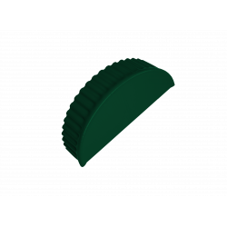 Заглушка малого конька торцевая 0,5 Satin Matt TX RAL 6005