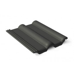 Рядовая черепица Braas (Франкфуртская, черный) 0,33*0,42 м