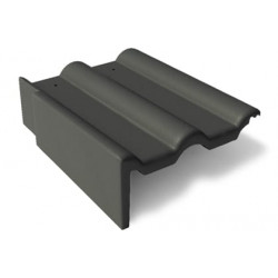 Боковая цементно-песчаная черепица Braas (Франкфуртская, правая, черный)