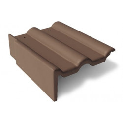 Боковая цементно-песчаная черепица Braas правая (Франкфуртская, темно-коричневый)