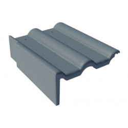 Боковая цементно-песчаная черепица Braas правая (Франкфуртская, серая)