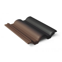 Рядовая черепица Braas (Таунус, антик темно-коричневый) 0,33*0,42 м