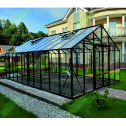 Каркас теплицы BOTANIK МАКСИМУМ 3,2х3,68х2,75 с комплектом купейных дверей (с черным упл)