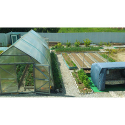 Теплица ФЕРМЕР-4,2 2021 с дверью, на грунт, 4,2х3,18х21,3м