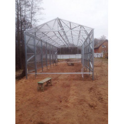 Теплица "ФЕРМЕР-5,0" 2017 с воротами (шаг 2м), 5,0х4,0х17,0м