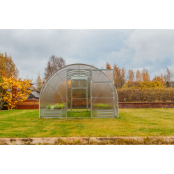 Теплица "Сигма" Люкс с L-блоком и встроенной форточкой, шаг дуги 67см, 4 м
