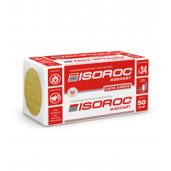 Минвата Изорок Изолайт 50пл (0,24 куб м, 2.4 кв м, 4шт) 100*600*1000 мм