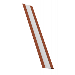 Крепежная планка 0,5 Satin Matt RAL 8004 Milan/Tokyo Крепежная планка 0,5 Satin Matt RAL 8004 Milan/Tokyo