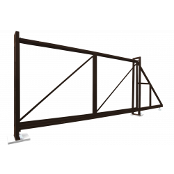 Откатные ворота Grand Line Colority Zinc RAL 8017, 2.00*4 м