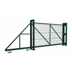 Откатные ворота Grand Line Profi (1,73*4 м) RAL 6005